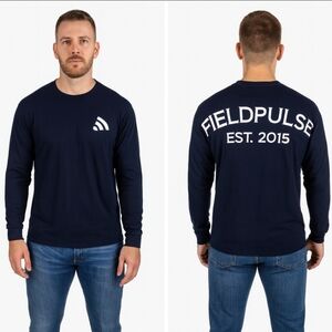 J America Men's Small Black Cotton Long Sleeve Shirt